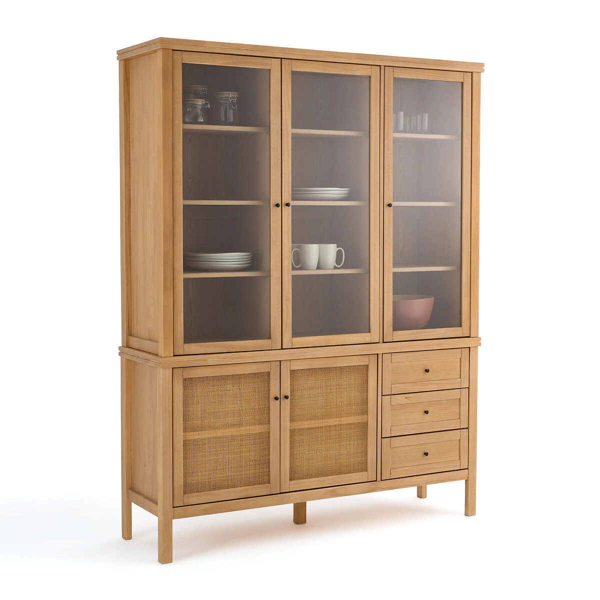 Glass Cabinet - Solid Pine Dresser Cabinet